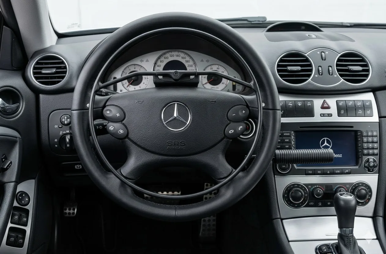 Mercedes-Lenkrad mit zusätzlichem Gasring